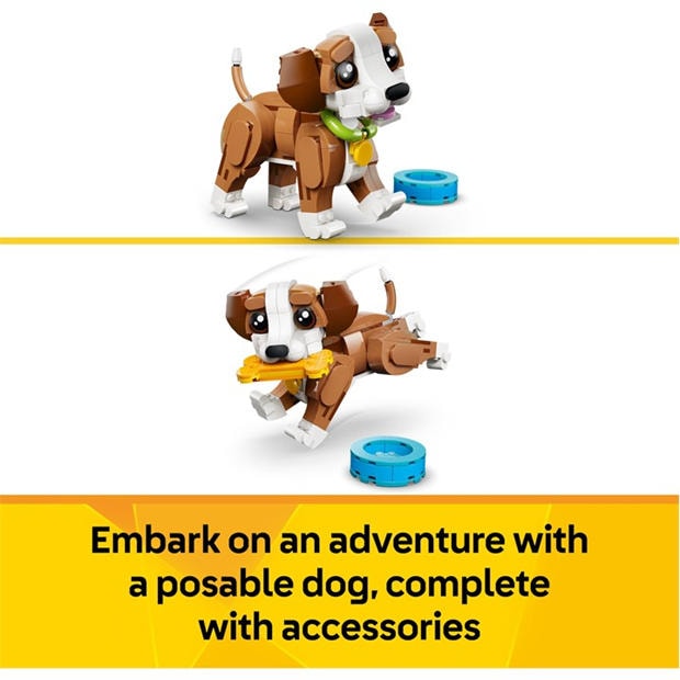 TBC - LEGO - Creator 3in1 Cute Animals: Playful Puppy Dog Toy 31382