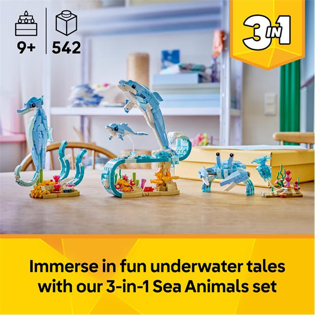 TBC - LEGO - Creator 3in1 Sea Animals: Beautiful Dolphins Toy 31385