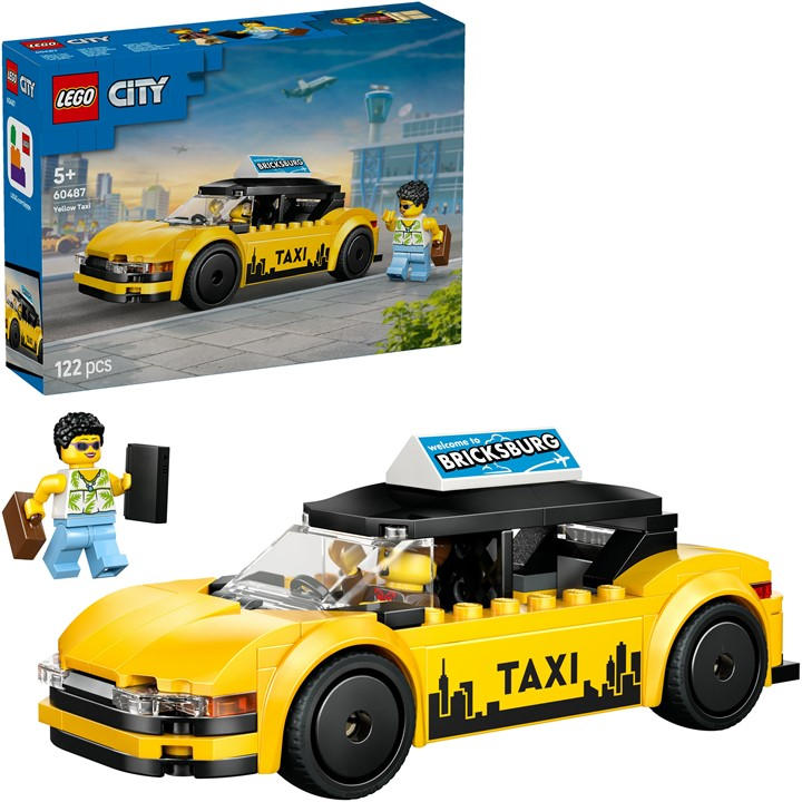 Lego   City Yellow Taxi Toy - Model Car With Minifigures 60487, Sports Direct