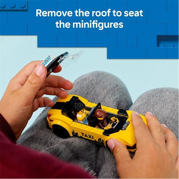 TBC - LEGO - City Yellow Taxi Toy - Model Car with Minifigures 60487