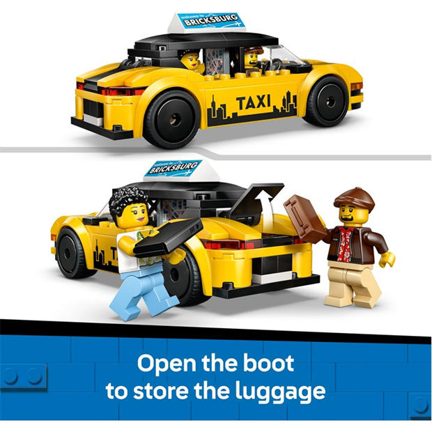 TBC - LEGO - City Yellow Taxi Toy - Model Car with Minifigures 60487