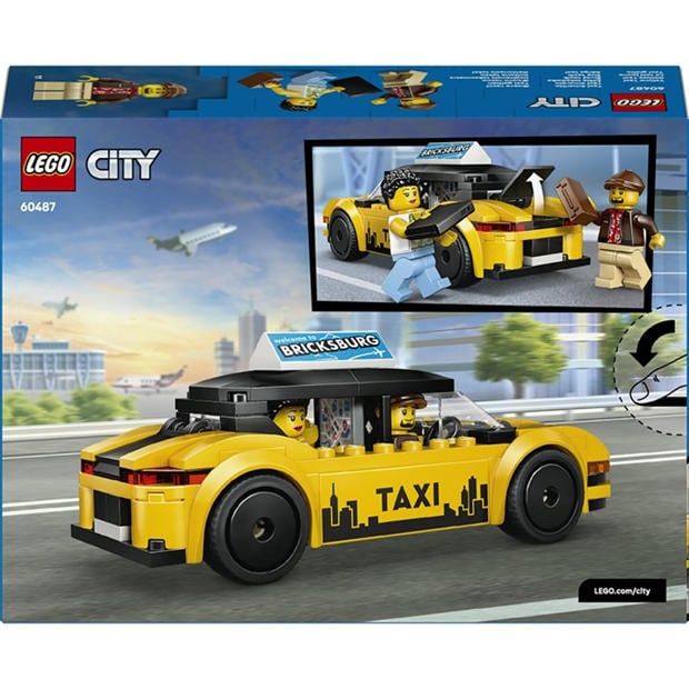 TBC - LEGO - City Yellow Taxi Toy - Model Car with Minifigures 60487