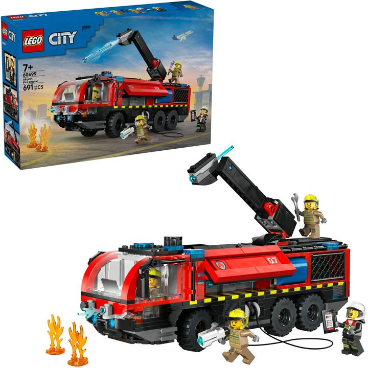 Lego   City Airport Fire Engine - Toy Truck Building Set 60499, Sports Direct