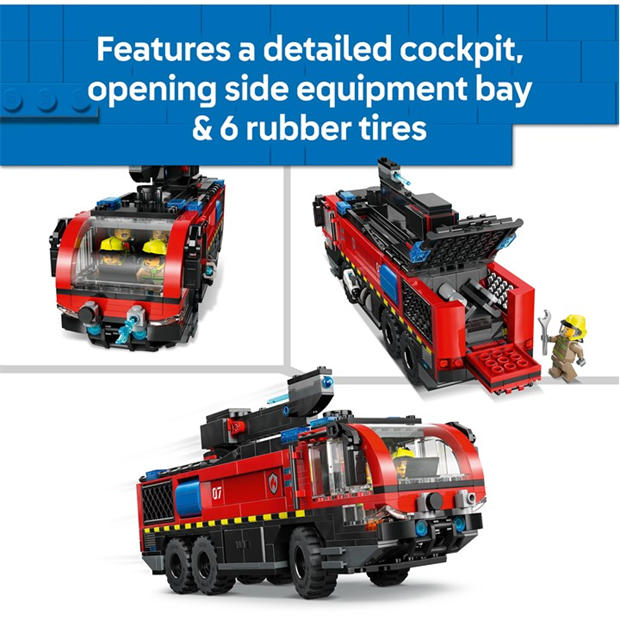 TBC - LEGO - City Airport Fire Engine - Toy Truck Building Set 60499