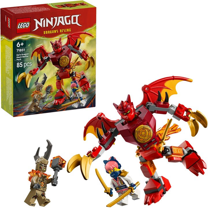Lego   Ninjago Kai’s Dragon Mech Battle Pack Ninja Toy 71851, Sports Direct