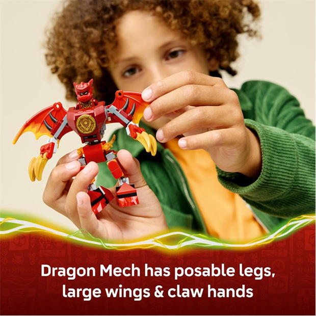 LEGO NINJAGO Kai's Dragon Mech Battle Pack Ninja Toy 71851