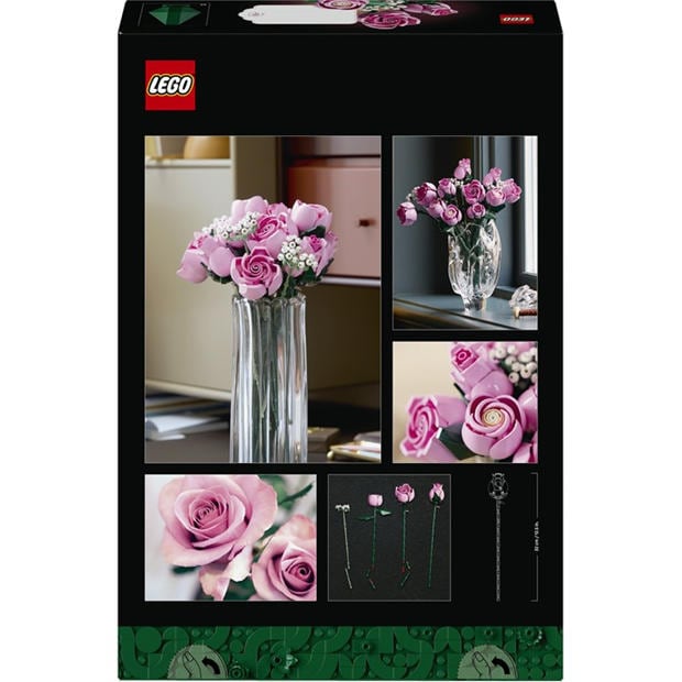Pink Roses - LEGO - Botanicals Bouquet of Pink Roses Faux Flowers Set 10374