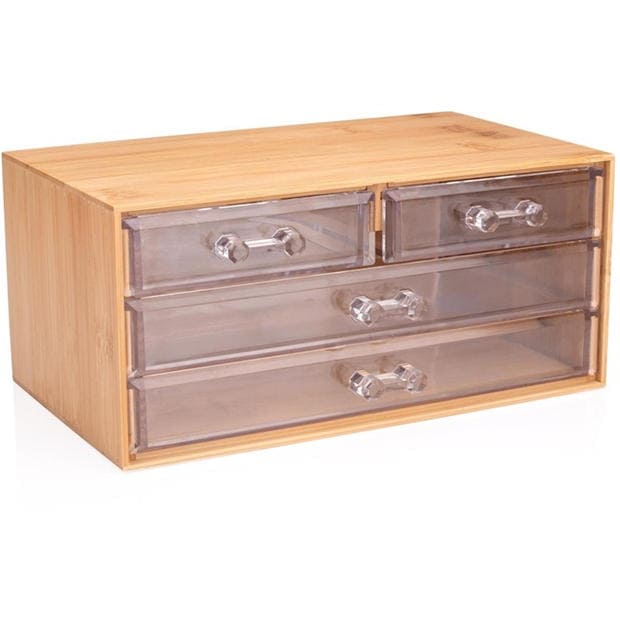 Clear - Touch Of Beauty - ToB Cosmetic Organizer With 4 Drawers