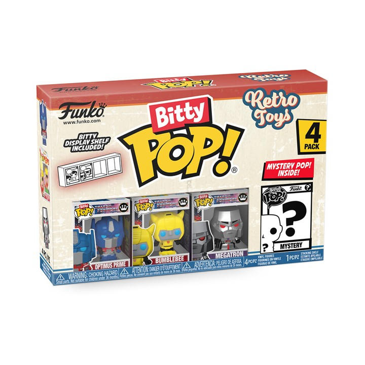 Funko  None Bitty Pop: Retro Toys- Transformers 4Pk, Sports Direct