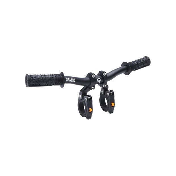 Black - Kids Ride Shotgun - Kid Ride Shotgun Pro II Child Bike Seat + Handlebars Combo