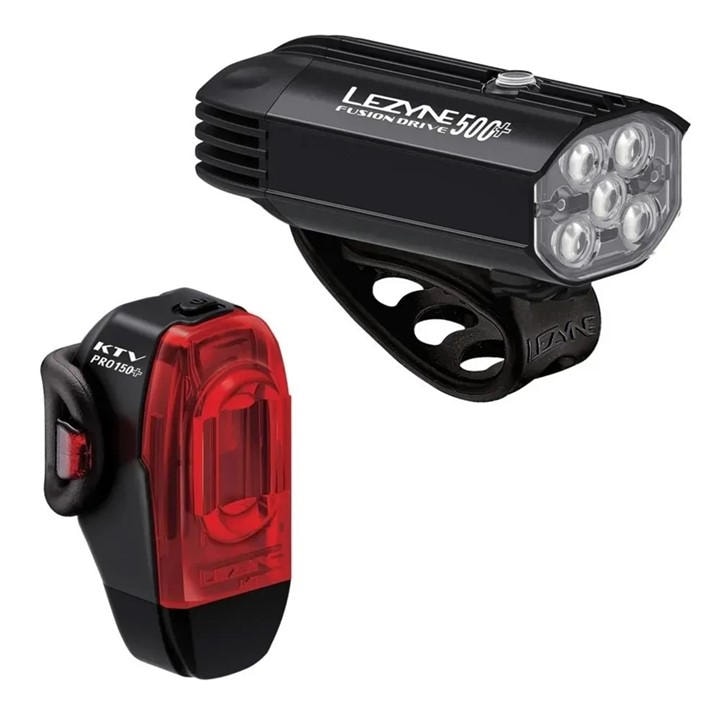 Lezyne  Black Fusion Drive 500+Ktv Drive Pro+ Led Pair, Sports Direct