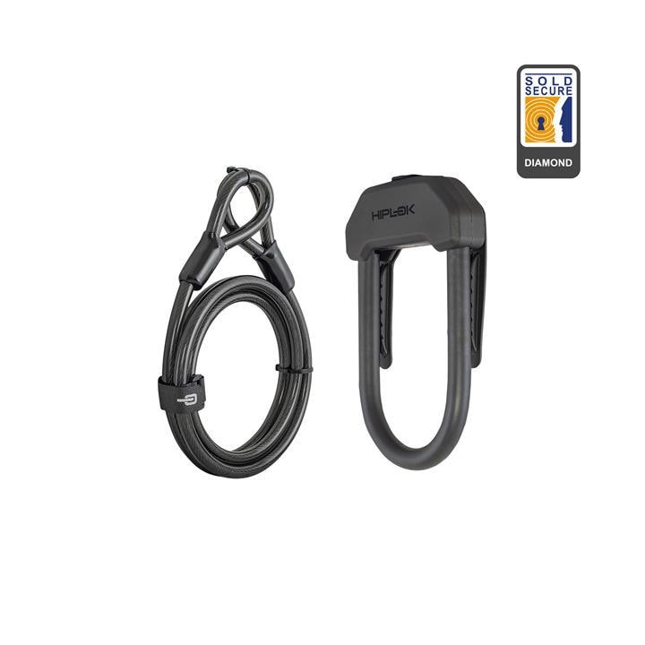 Hiplok DX+ Maximum Security Bike D Lock & 2M Steel Braid Accessories Cable - Image 5