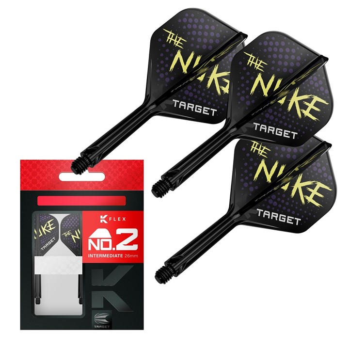 Target Darts  Black Luke Littler K Flex Flights  in Size Inter, Sports Direct