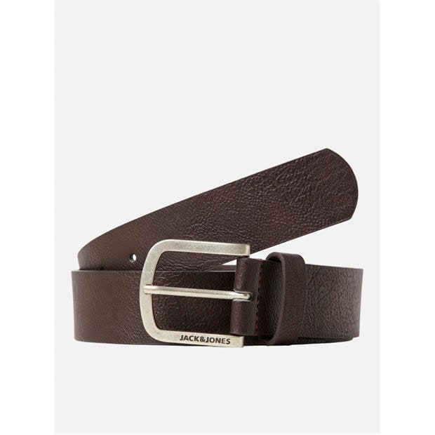 Black Coffee - Jack and Jones - Men's Harry Faux Leather Belt