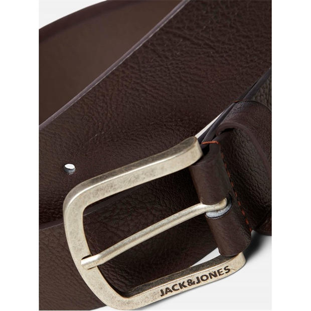 Black Coffee - Jack and Jones - Men's Harry Faux Leather Belt