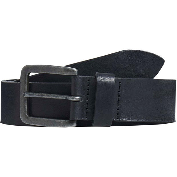 Black - Jack and Jones - Men's Victor Leather Belt
