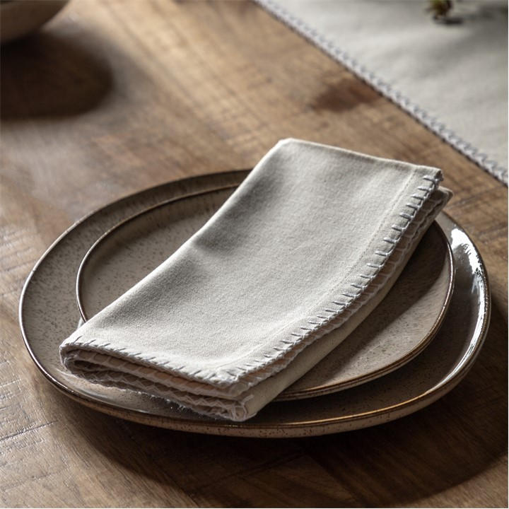 Gallery  Beige Linen Effect Napkin (4Pk), Sports Direct