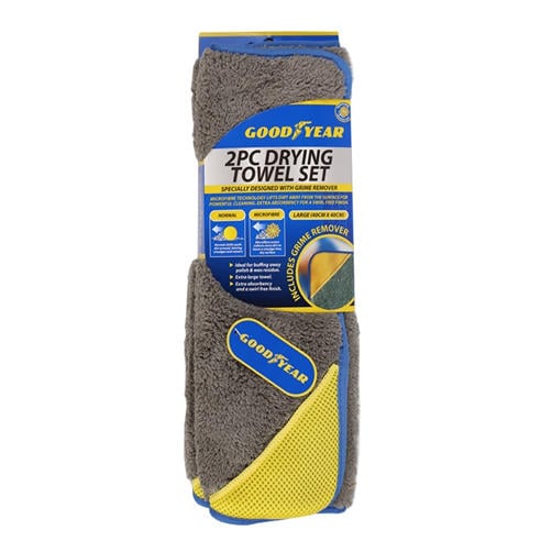 Goodyear - Goodyear 2 Piece Drying Towel set - 40cm x 40cm
