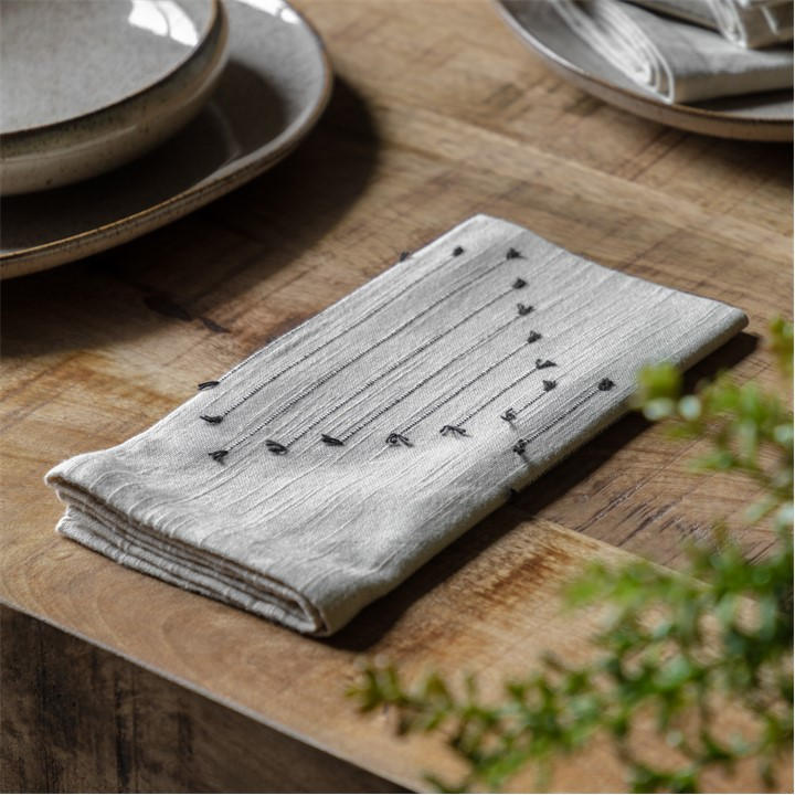 Gallery  Beige Diamond Weave Napkin (4Pk), Sports Direct