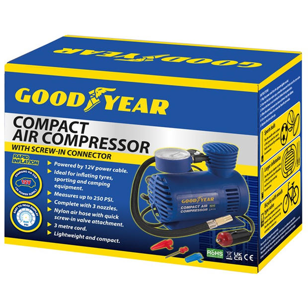 Kék - Goodyear - Compact Air Compressor
