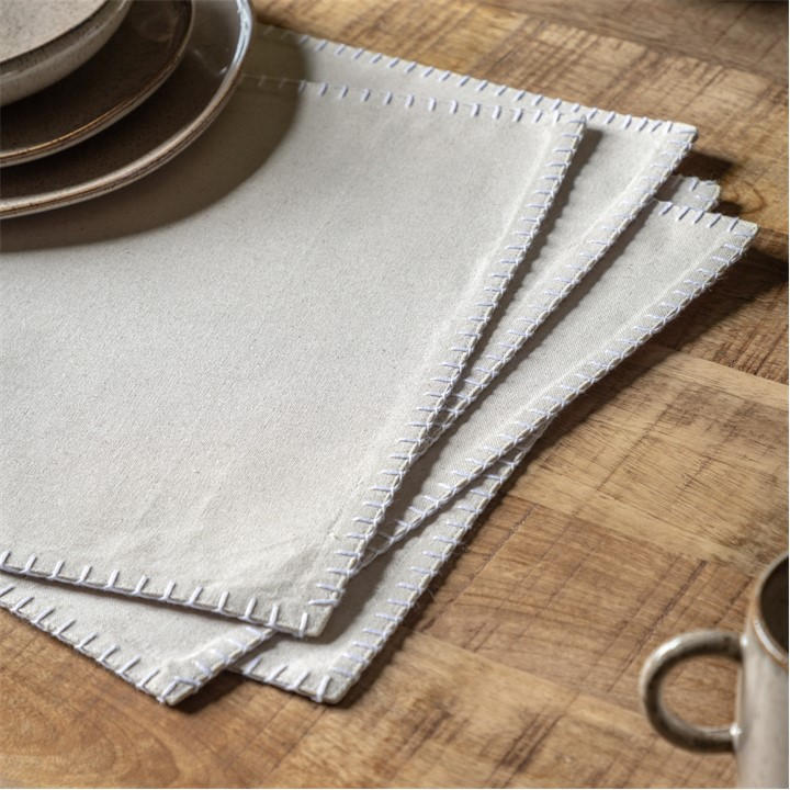 Gallery  Beige Linen Effect Placemat (4Pk), Sports Direct