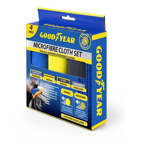 Goodyear - Goodyear 4 Piece Microfibre Cloth Set