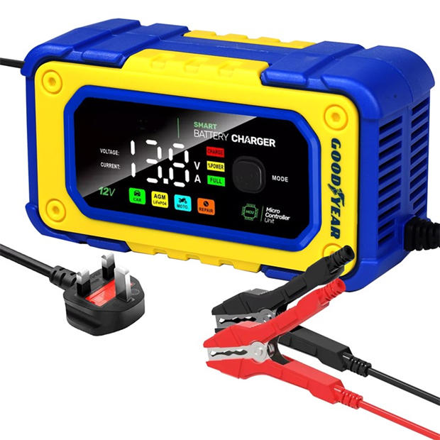 Modrá a žlutá - Goodyear - 12V 7A Smart Battery Charger