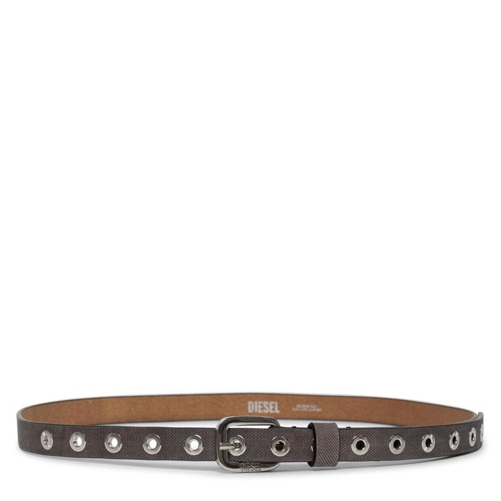 Diesel Men's Black B-D Stud 40 Leather Belt in Size 3XL, Sports Direct