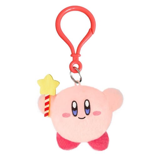 Super Mario - Kirby Star Rod Plush Keychain