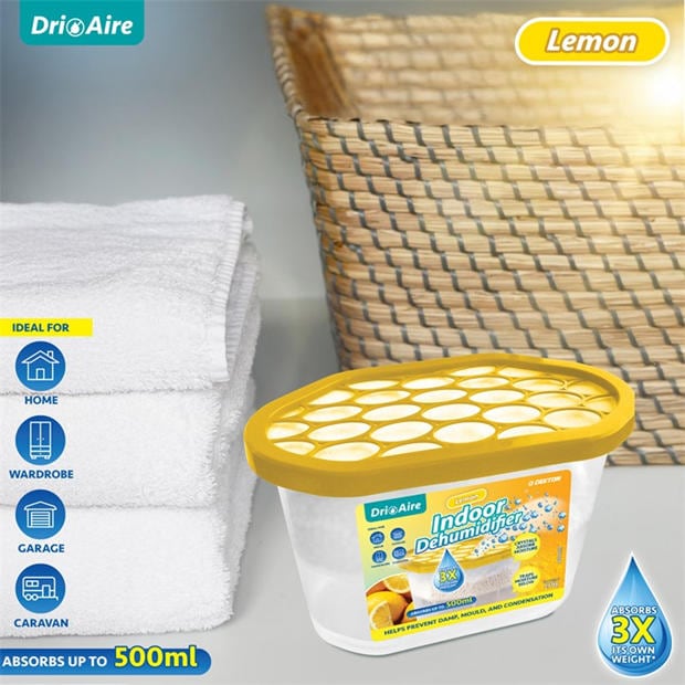 Lemon - Dri Aire - Dri Air Indoor Dehumidifier with natural scent - 230g