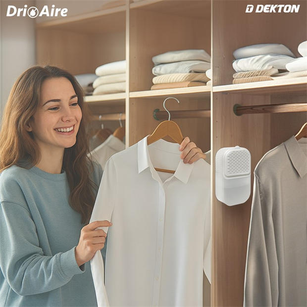White - Dri Aire - Premium Wall Mounted Easy Stick Moisture Absorber Dehumidifier