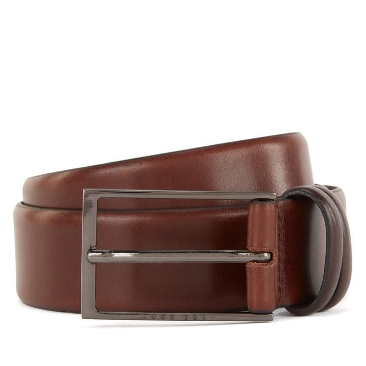 Boss Men's Brown Carmello Leather Belt in Size 80, Sports Direct