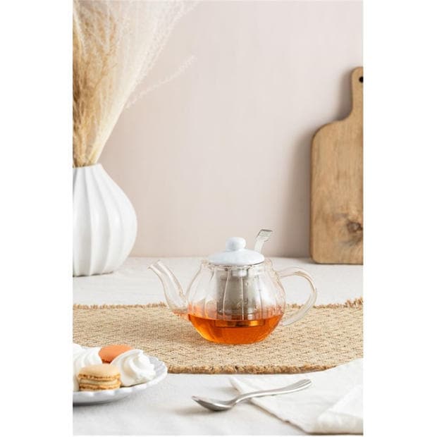 White - Price and Kensington - Luxe Glass Teapot 500ml