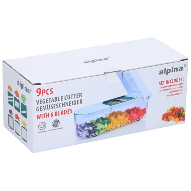 Multi - Alpina - 9 Piece Vegetable Slicer with 6 Blades
