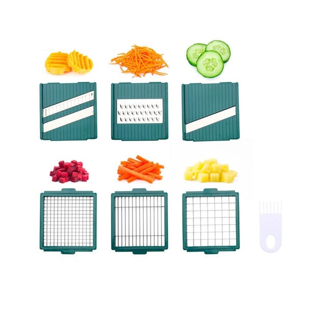 Multi - Alpina - 9 Piece Vegetable Slicer with 6 Blades