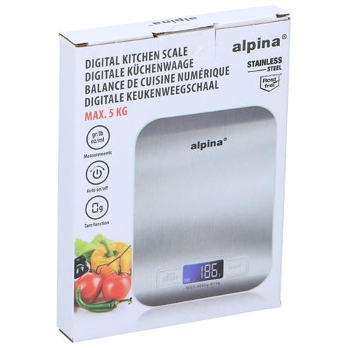 Alpina - Kitchen Scale 5kg Digital Metal