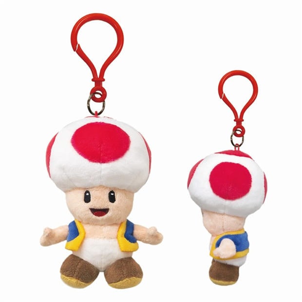 San-ei - Super Mario - Super Mario Toad Plush Keychain