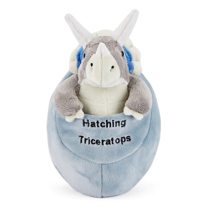 Zappi Co  Kids  Team Triceratops Hatching Soft Toy 22 Cm, Sports Direct