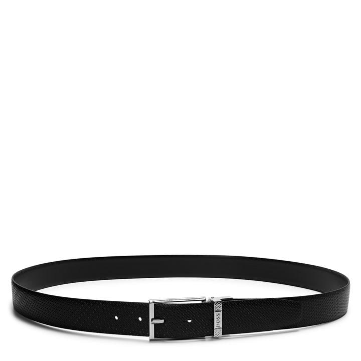 Boss Men's Black Giaco Leather Belt in Size 2XL, Sports Direct
