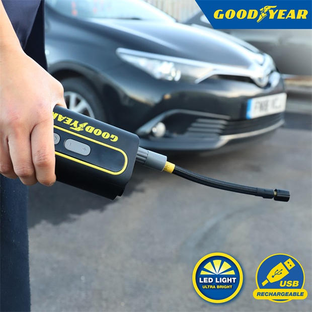 Black - Goodyear - Goodyear Cordless Tyre Inflator