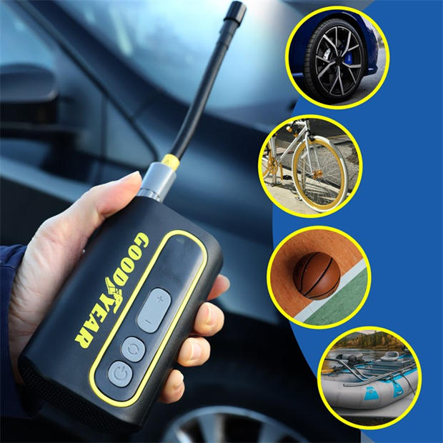 Black - Goodyear - Goodyear Cordless Tyre Inflator