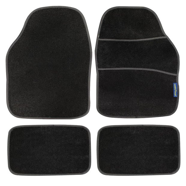 Black - Goodyear - Goodyear 4 Pc Luxury Velour Car Mats