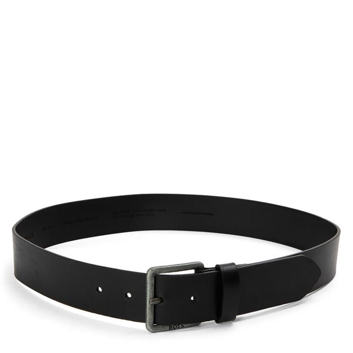 Boss Men's Black Jeeko Leather Belt in Size 110, Sports Direct