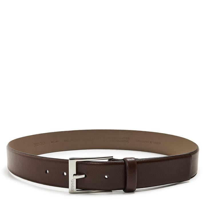 Hugo Men's Brown Gellot Leather Belt in Size 3XL, Sports Direct