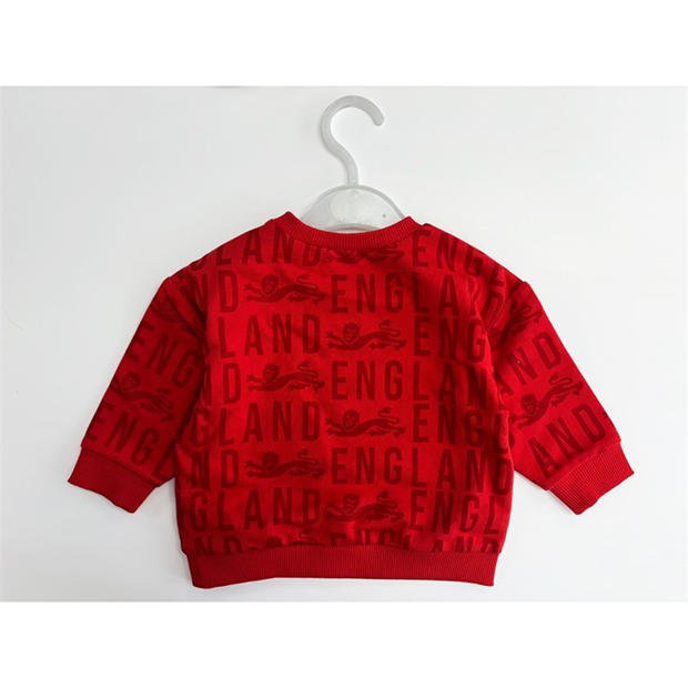 Red - Team - England Crew Neck Sweatshirt