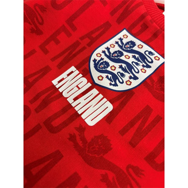 Red - Team - England Crew Neck Sweatshirt