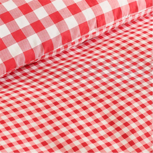 Red - Catherine Lansfield - Bamford Gingham Check Duvet Cover Set