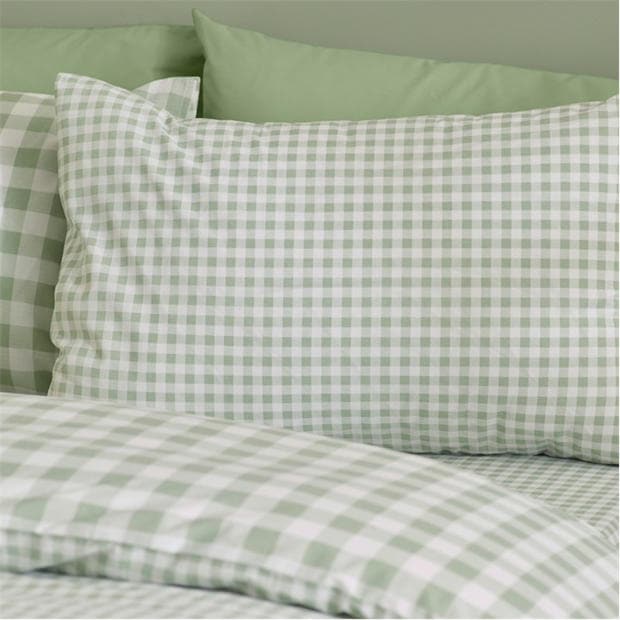Green - Catherine Lansfield - Bamford Gingham Check Duvet Cover Set