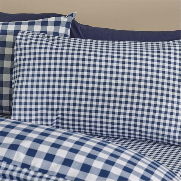 Navy - Catherine Lansfield - Bamford Gingham Check Duvet Cover Set