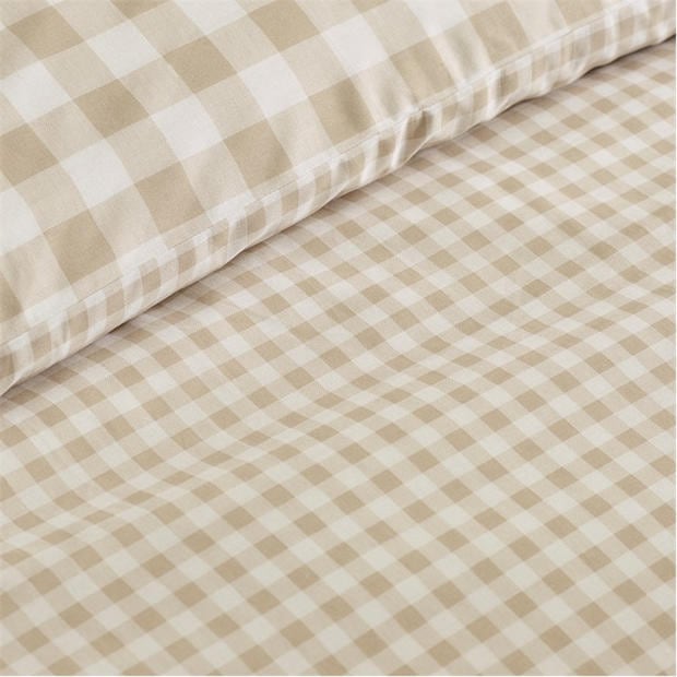 Natural - Catherine Lansfield - Bamford Gingham Check Duvet Cover Set